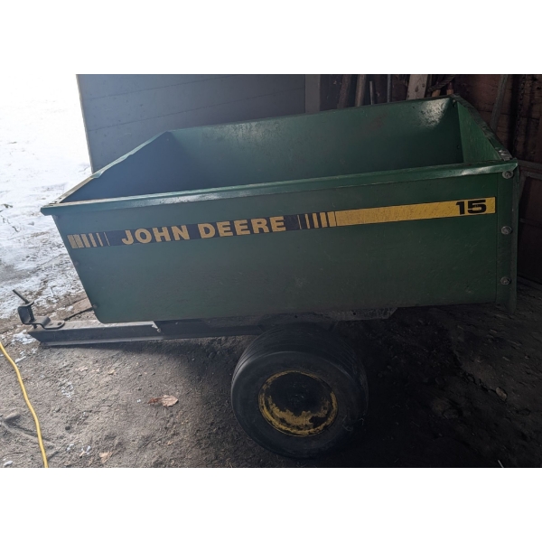 John Deere 15 Dump Cart - 15 Cubic Foot Hauling Capacity Max Load 1660lbs 37x48
