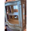Image 5 : Blue Painted Wood Wall Cabinet with Wire Mesh Door