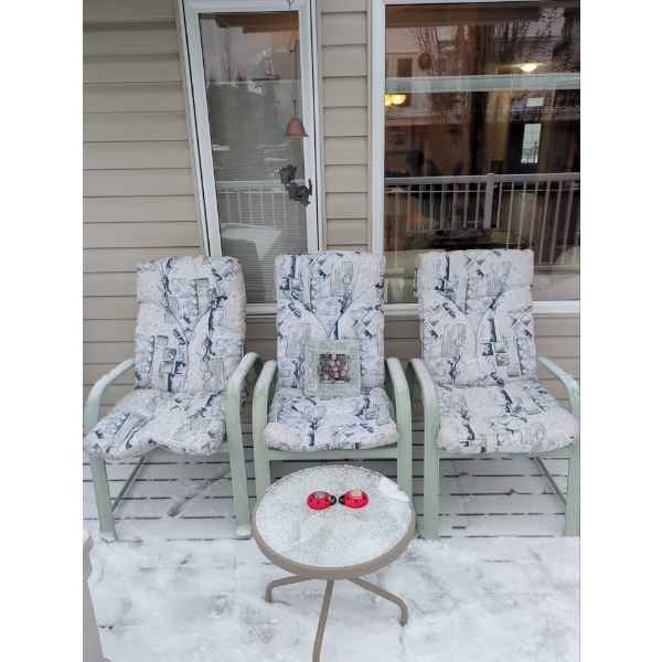 Set of Outdoor Patio Chairs with Bistro Table and More
