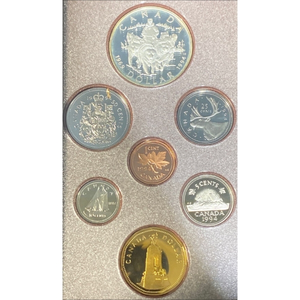 1994 Silver & Aureate Remembrance Dollar Proof Set
