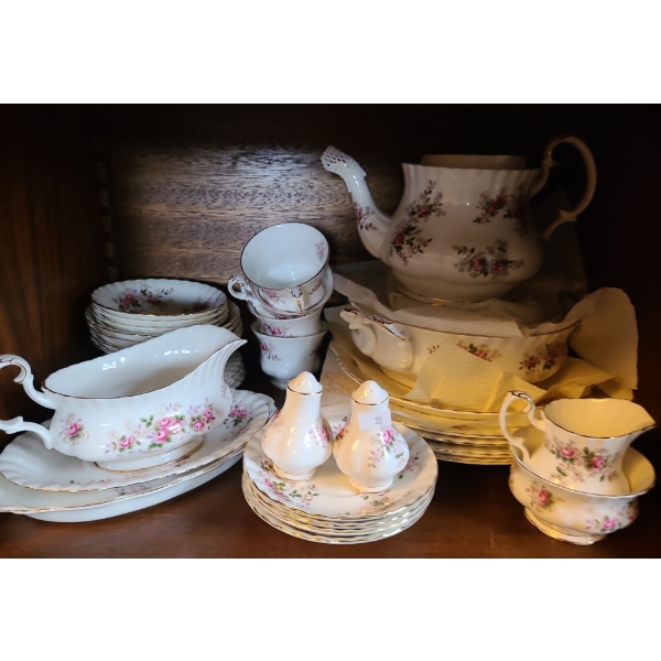 Royal Albert Lavender Rose Dinnerware Including: Teapot, Teacups, Saucers, Plates, Bowls and More!