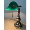 Image 2 : Brass Bankers Desk Lamp with Green Glass Shade
