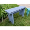 Image 2 : Farmhouse Picnic Pack with Two Painted Wooden Benches and Woven Basket