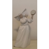 Image 1 : LLADRO Porcelain Sister Nun in White Holding A Tambourine 10T