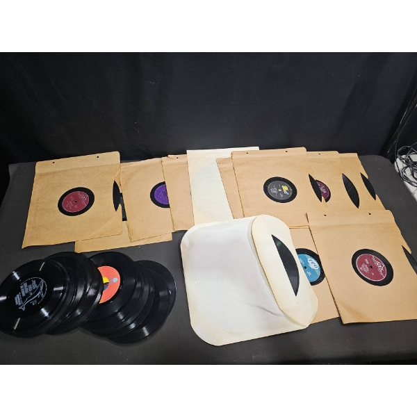 78 RPM Records with Original Sleeves and Track List