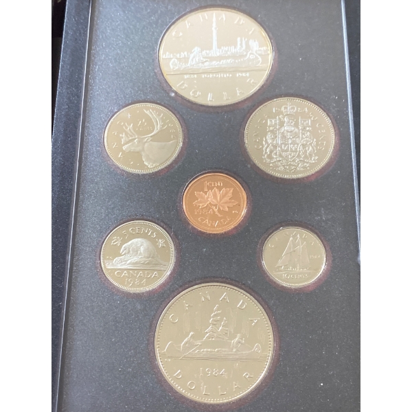 1984 Royal Canadian Mint Proof Set with Sterling Silver Dollar