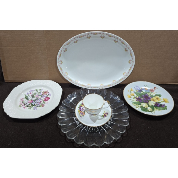 Assorted China + Serving Tray