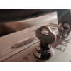 Image 3 : 3 Halliburton Aluminum Suitcases with Burgundy Interior