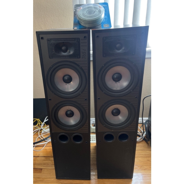 Mission Electronics 765i Speaker Duo- Super Ellipse Impedance Transformers  47" tall