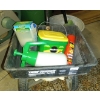 Image 3 : Bundle of Garden Supplies w/Large Garbage Can