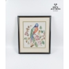 Image 2 : Framed Still-Life Oil Painting ,  Pair Of Greek-Style Decorative Vases, Frame Of Vintage Needlepoint
