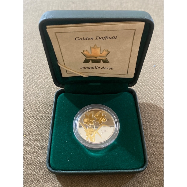 2003 Canada 50-Cent Golden Daffodil Sterling Silver Coin with COA