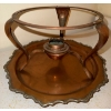 Image 7 : Vintage Copper Chafing Dish w/copper Tea pot on Tray  12"tall