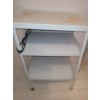 Image 1 : Vintage Wheeled Metal Kitchen Cart w/ 3 Shelves 20 W, 15 D, 31.5 T 