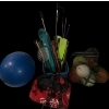 Image 1 : Assorted Sports Accessories - Volleyball Net Bat Golf Clubs Exercise Ball & More