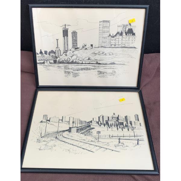 Set of 2 Framed Prints by Stephen Pisak