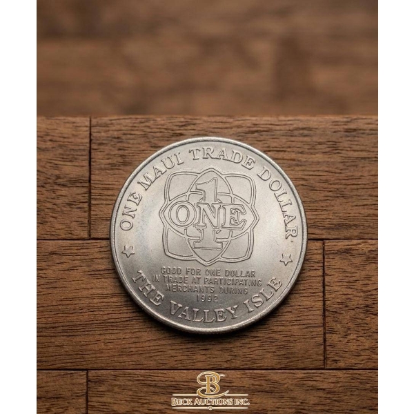 1992 Maui Trade Dollar with Certificate of Authenticity