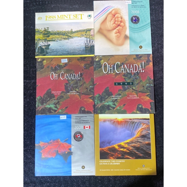 Collection of Royal Canadian Mint Uncirculated and Commemorative Coin Sets, 1988 RSM 8-Coin Mint Set