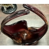 Image 2 : Special Murano Style Amber and Crimson Glass Sculptural Vase