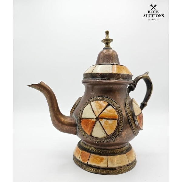Vintage Moroccan Decorative Teapot Crafted From Brass 10''INCHES HEIGHT.
