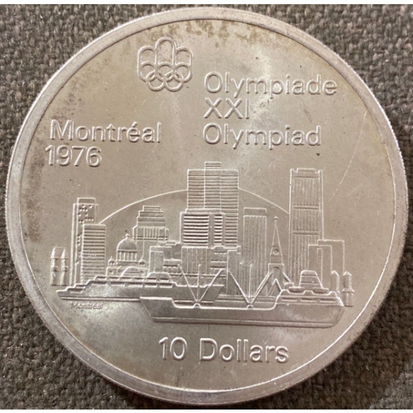 1976 Montreal Olympics $10 Coin 92.5% Silver 1.4453 Troy Ounces