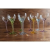 Image 2 : Vintage Harlequin Cordial Glasses Hand-Blown By Blefeld & Co. In Portugal During The Mid-Century Era