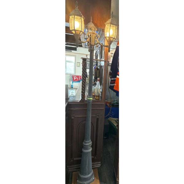 Three Headed Out Door Lamp Post 7.5ft tall