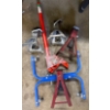 Image 1 : 4 Jack Stands, Lifting Mechanism w/ Handle, Wheeled Trolly 