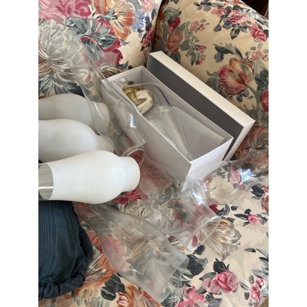 assortment of oil lantern glass globes