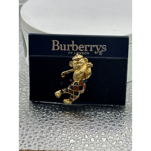 Burberry Teddy Bear Golf Broach