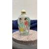 Image 2 : Hand Painted Ladies Wispering Glass Snuff Bottle with Spoon 3H