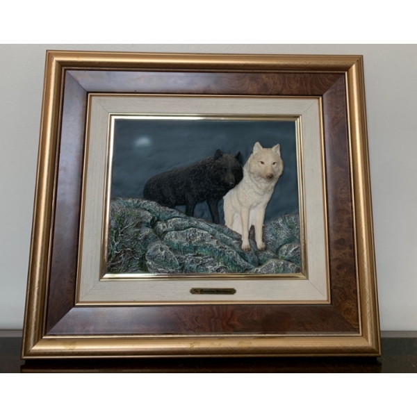 Canadian Wilderness 3D Resin Wolf Art 16x14 (2)
