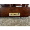Image 2 : Dutailier Easy glide chair with Stool Beautiful solid and sturdy  Oak frame Fabric amazing condition