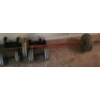 Image 1 : Weightlifting Bar, Dumbell Bars and Weights as Shown (Silver Weights)