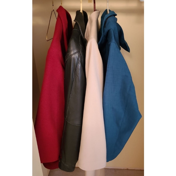 Women's Coat Collection (Size M/L) Featuring London Fog, a Leather Jacket 