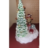Image 4 : Holiday Homes: Train Station, Church with Nativity Scene, also Plastic Tree with Snowmen 