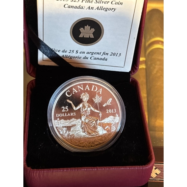 2013 $25 Canada: An Allegory - Pure Silver Coin