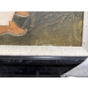 Image 2 : Illegible Signed Red and Yellow Golfing Men 26Wx29.5H