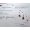Image 3 :  Silver Spessartite Garnet gemstone Earrings 1.77 ct Certified ($1,209 Appraisal)