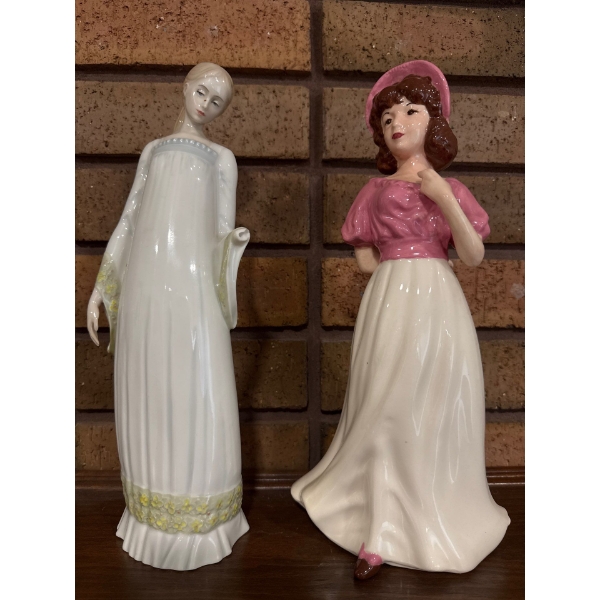 Royal Doulton Reflections Hand Chipped & Girl & Pink Dress - Unmarked