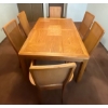 Image 2 : Wooden Dining Table w/ 6 Chairs 