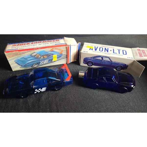 Avon Collectibles: Stock Car Racer and Sports Car, w/ Original Boxes for Both