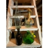 Image 1 :  Hand blowing glass, including a hand blowing glass, decanter, small sun suite green circle juice bo