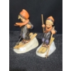 Image 1 : Hummel Figurines: Pair of Skiers 4 W, 2.5 D, 6 T (Broken Hand) and 3.5 W, 2.5 D, 5.5 T 