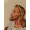 Image 5 : Needlepoint Art: Woman in Pink Dress 17.5 X 21.5, Jesus 18 X 22, Boy in Red 17 X 21.5 