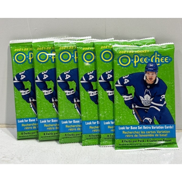 6 Packs of Unopened Hockey Cards (2021-22)