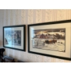 Image 1 : Walter Campbell Prints both hand signed fantasy on ice and sleigh ride 28.5”x20.5”