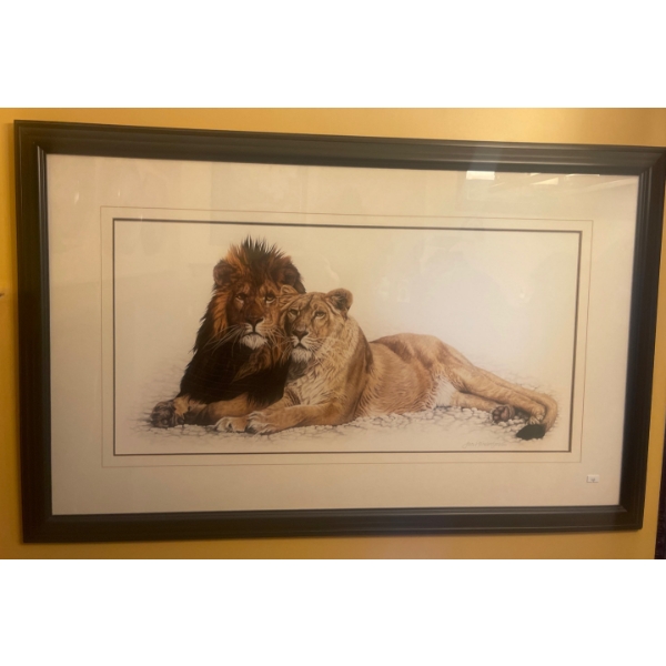Jan Henderson King & Queen of The Jungle 44x29 Art Print 