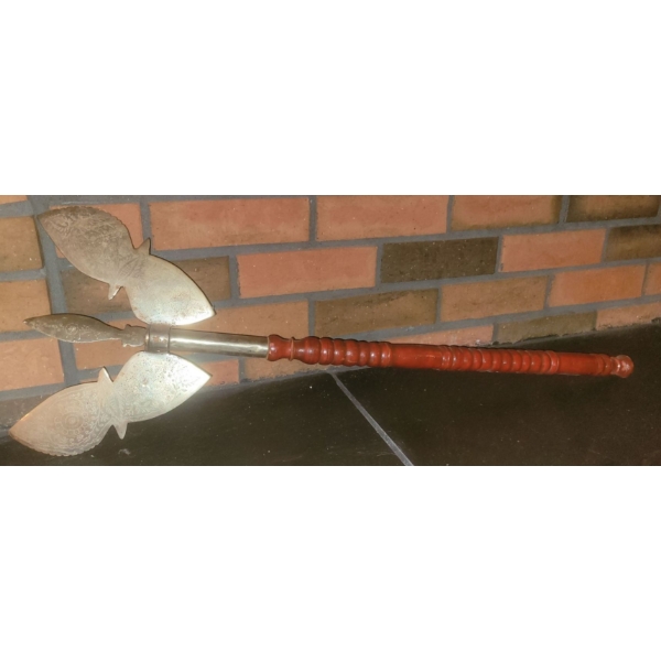 Brass Triple Bladed Sword/Spear - 31L 