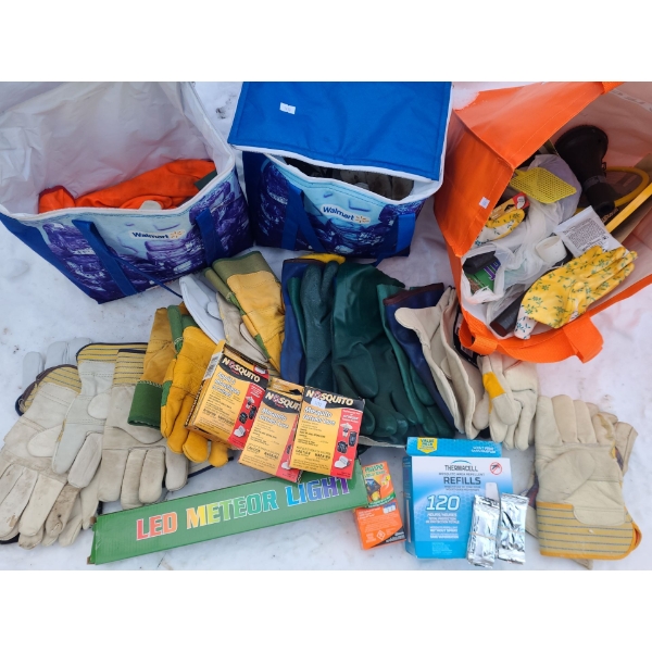 Gardening Gloves (Assorted Sizes) and Mosquito Repellants 